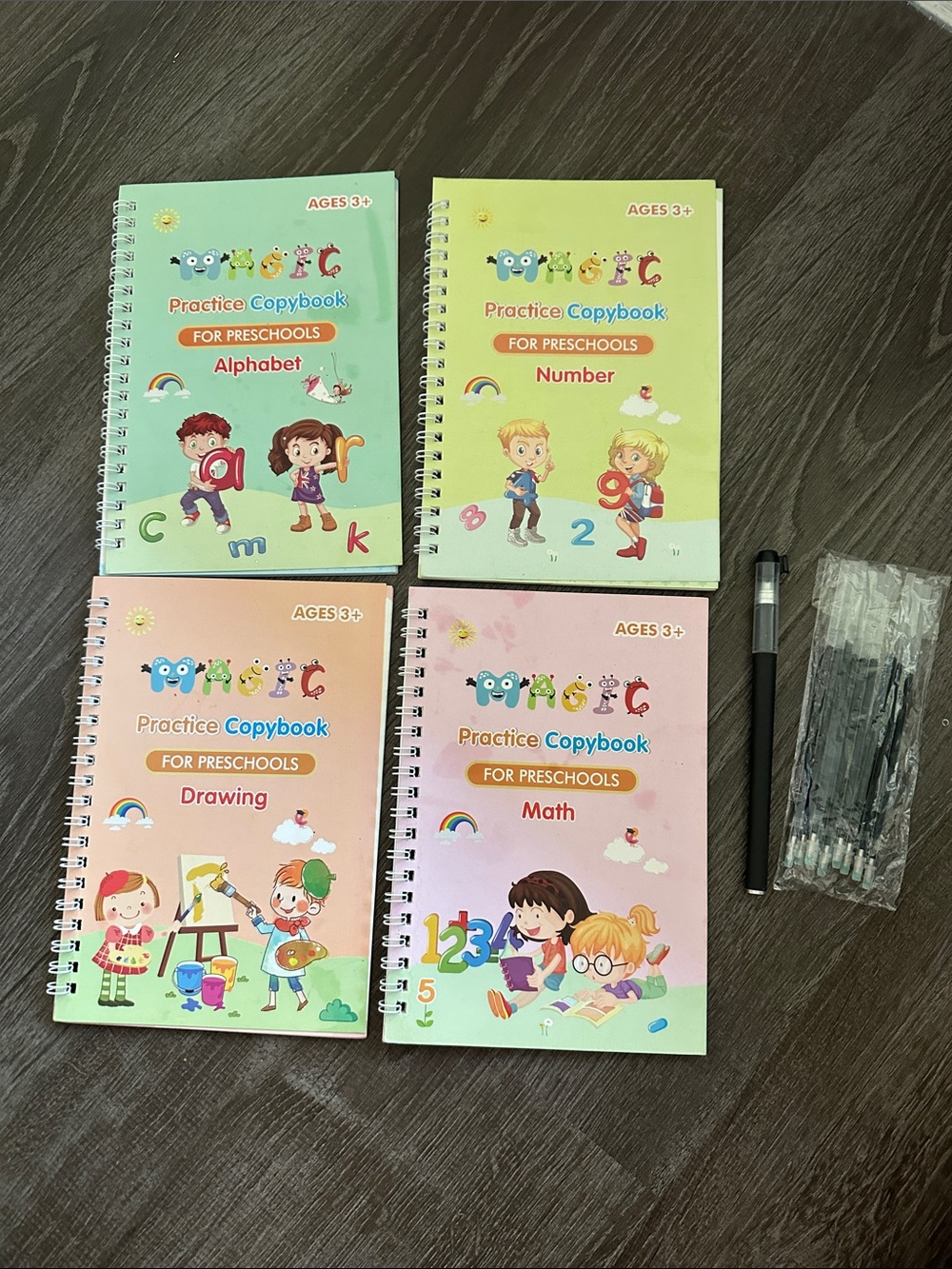 Practice Copybooks with Pens